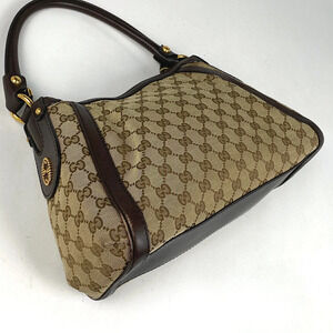 Gucci brown Hobo Bag canvas Shoulder GG interlocking GG